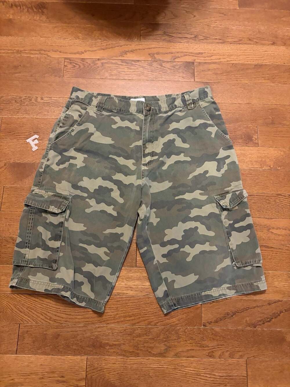 Journeys Camo Cargo Shorts Size 38 Green Cotton Pre-owned